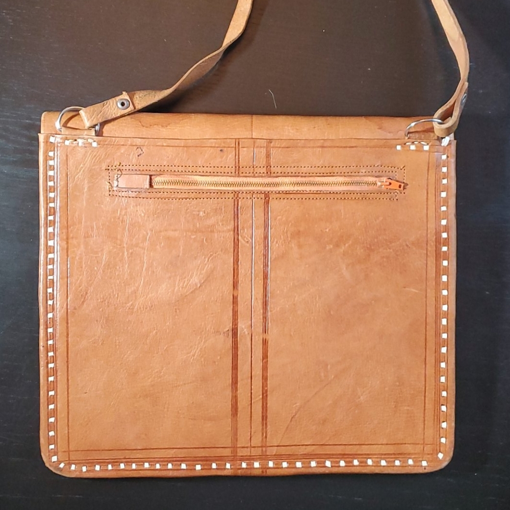 Vintage handmade leather bag - Morocco - Picture 2 of 6